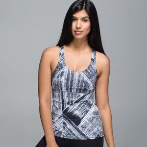 LULULEMON Crossback Tank Heat Wave Black & White 2